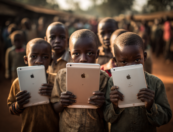 childrens-with-tablet